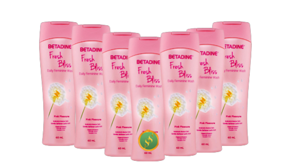 Betadine Fresh Bliss Daily Feminine Wash Pink Pleasure 60ml